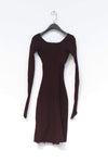 marc le bihan 21923 stretch dress aubergine